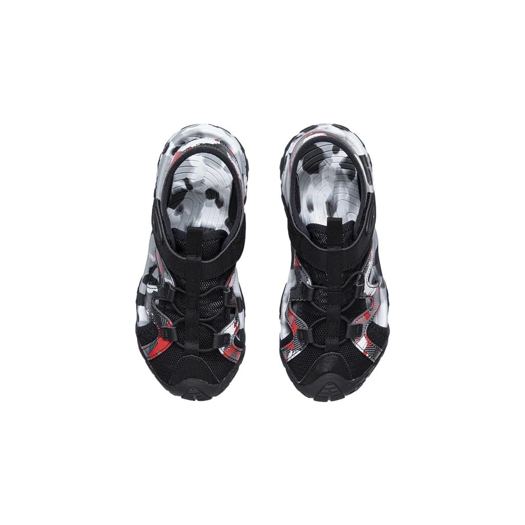 Li Ning Comfortable Casual Breathable Lightweight Childrens Sandals Kids Footwear Black YKUT036-49