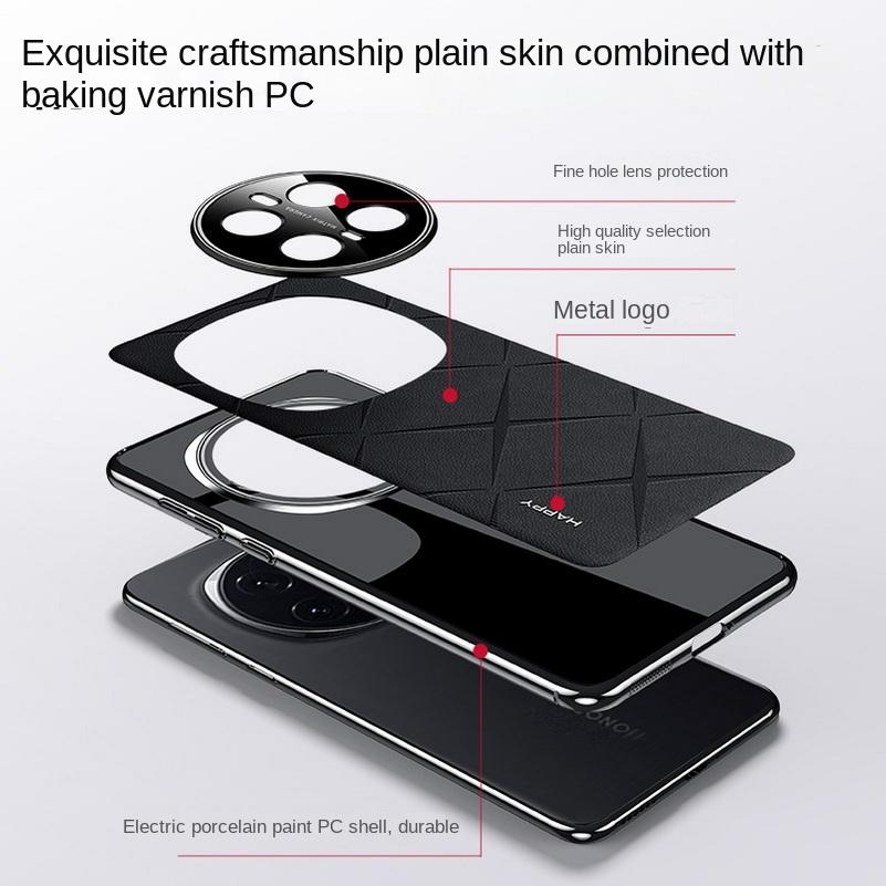 Однотонный кожаный чехол с защитой объектива камеры для Honor Magic 7 Pro 7 Magic 6 Pro RSR X60 Pro X9C Тонкий чехол с хорошей текстурой