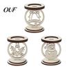Natural Wood Carving Crafts 3Pcs Christmas Wooden Candle Holder, Detachable Tealight Stand with Hollow Rustic Base Carved Snowman/Bell/Candle