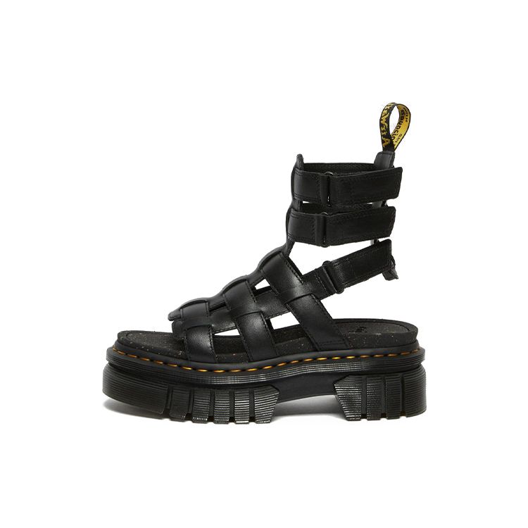 Dr. Martens Leather Thick Sole Casual Fashion Sandals Women Sandals Black 27402001