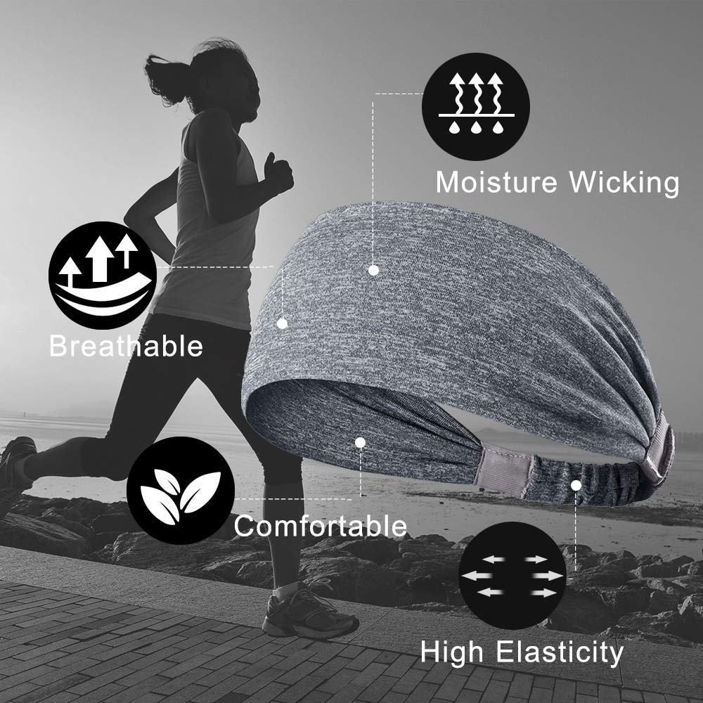 Мужские Женские Головные Уборы Эластичная Повязка На Голову Спортивная Одежда Повязки Для Йоги Спортивные Повязки Для Волос