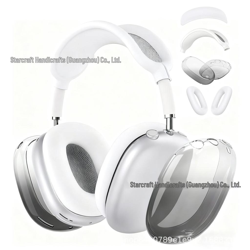 Прозрачный градиентный защитный чехол из ТПУ для AirPods Max: Повязка на голову и чехол для амбушюр