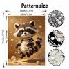Pearl painting kit DIY cute raccoon with pearls home decoration painting