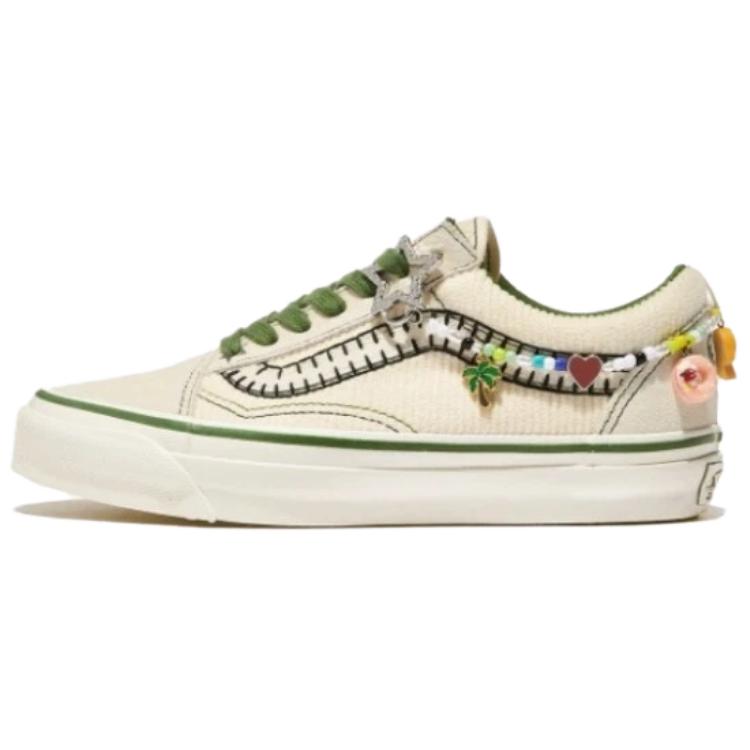 Cocona Hiraki x Vans Premium Old Skool Браслет дружбы Унисекс Кроссовки Крем Крем-белый VN000EGYCRM