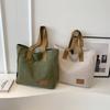Large Capacity Canvas Tote Bag Women Fashion Commuter Shopping Handbag Mommy Bag Cross-border