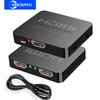 4K 30Hz HDMI Splitter 1x2 HDMI Switch 1 In 2 Out Video Distributor Splitter 1080P Dual Display for TV PC Laptop Monitor Projector HDTV DVD PS3 Xbox