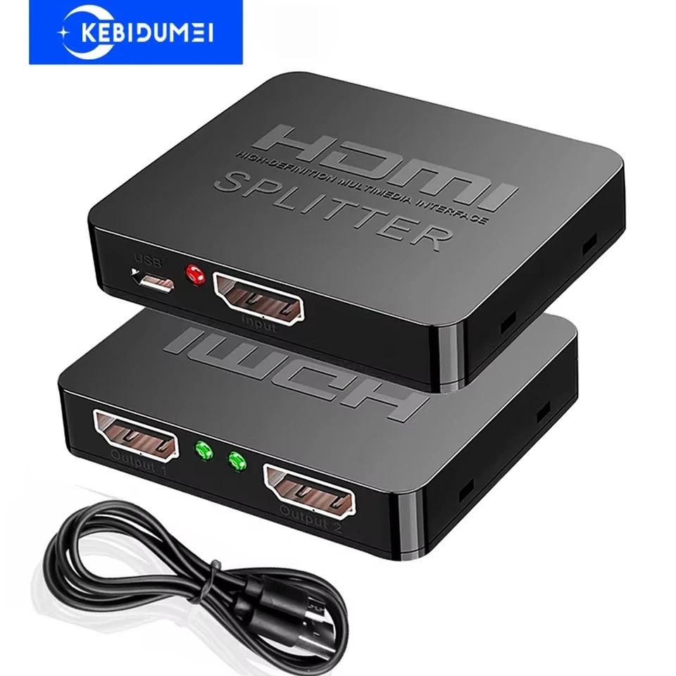 Разветвитель HDMI 4K 30 Гц 1x2 Переключатель HDMI 1 вход 2 выхода Видеораспределитель Разветвитель 1080P Двойной дисплей для ТВ ПК Ноутбука Монитора Проектора HDTV DVD PS3 Xbox