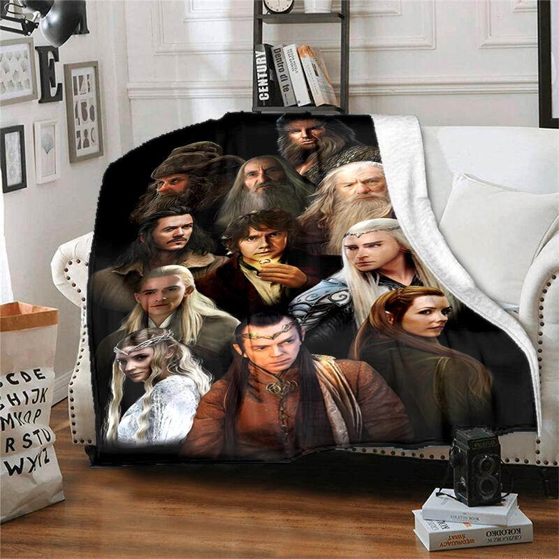 1pc Blanket The Lord of the Rings Print Design, Lightweight Blanket for Sofa, Bed- Soft &Warm, Gift for All Seasons like Christmas, Halloween