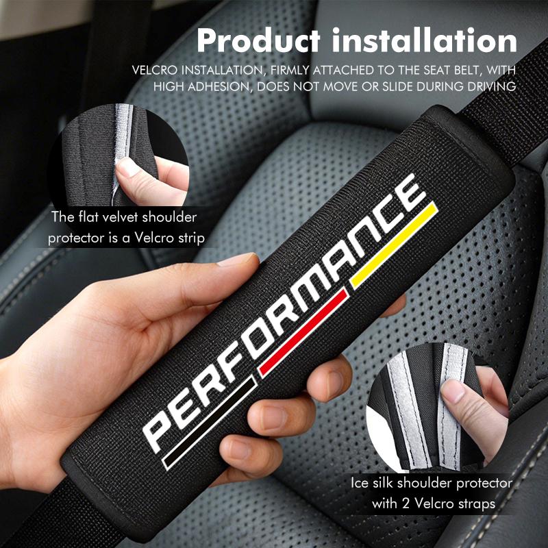 BBKK9 Adjustable Plush Pad Car Seat Safety Belt Cover Shoulder Protect For BMW Performance E91 X5 E70 F11 E30 F31 X3 F25 F32 x7