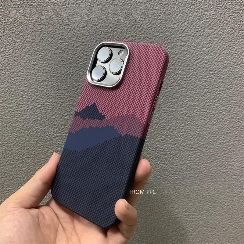 Новый ударопрочный карбоновый чехол для iPhone 17 16 15 Pro Max, магнитная жесткая задняя крышка из ПК, защитный корпус с рамкой для камеры