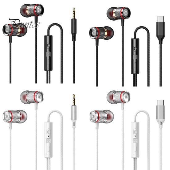 Sound Noise Reduction Earphone Stereo Ergonomic Composite Diaphragm Plug Play 35mmtypec Ports Digital Decoding Chips Wired Earphone For Office