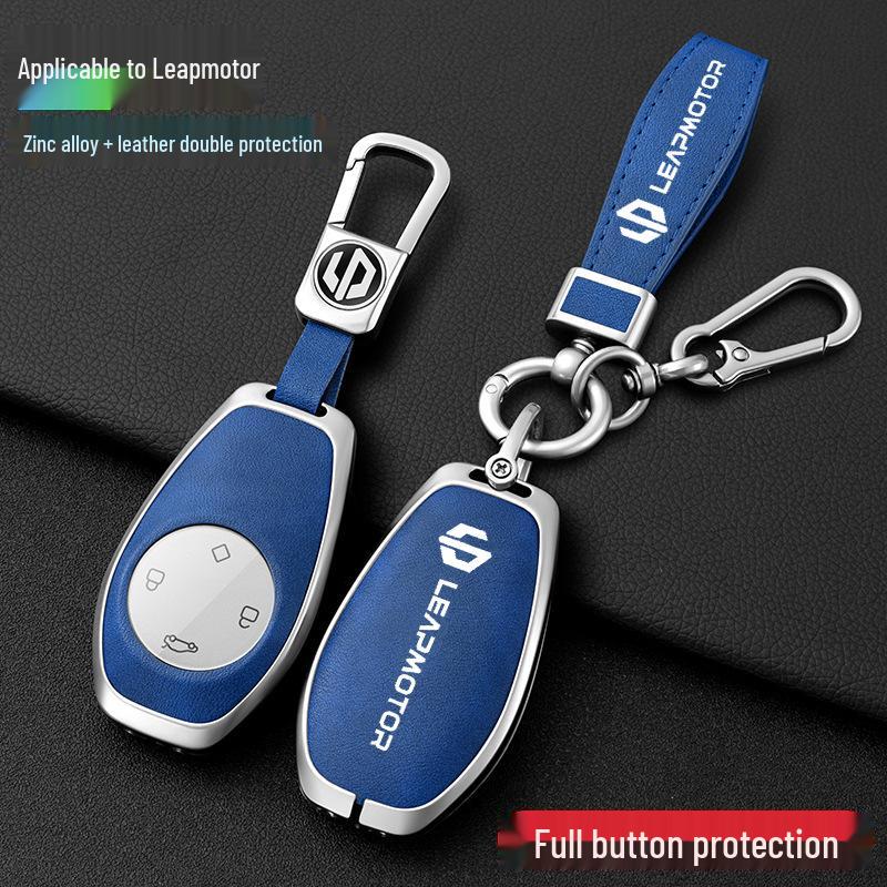 Чехол для ключа Leapmotor T03/S01/C01 2023: Мужской защитный чехол для автомобильного пульта с пряжкой