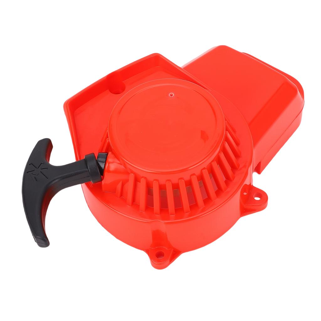 Pull Start Recoil Starter Aluminium Alloy Pull Recoil Starter with Flywheel for Most 47cc 49cc 2 Stroke Pocket Bikes ATV