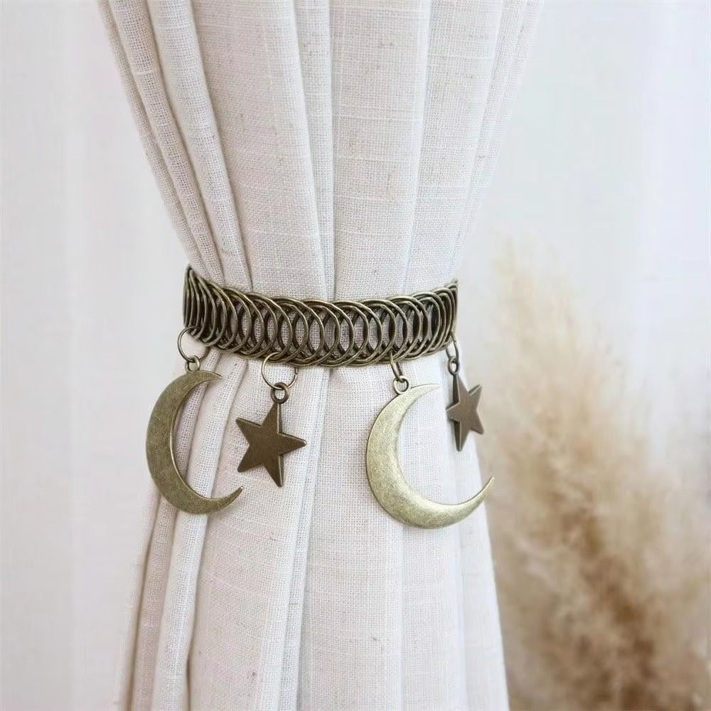 2Pcs Vintage Curtain Tie Backs Adjustable Curtain Clips Window Curtain Tie Belts Room Ornaments