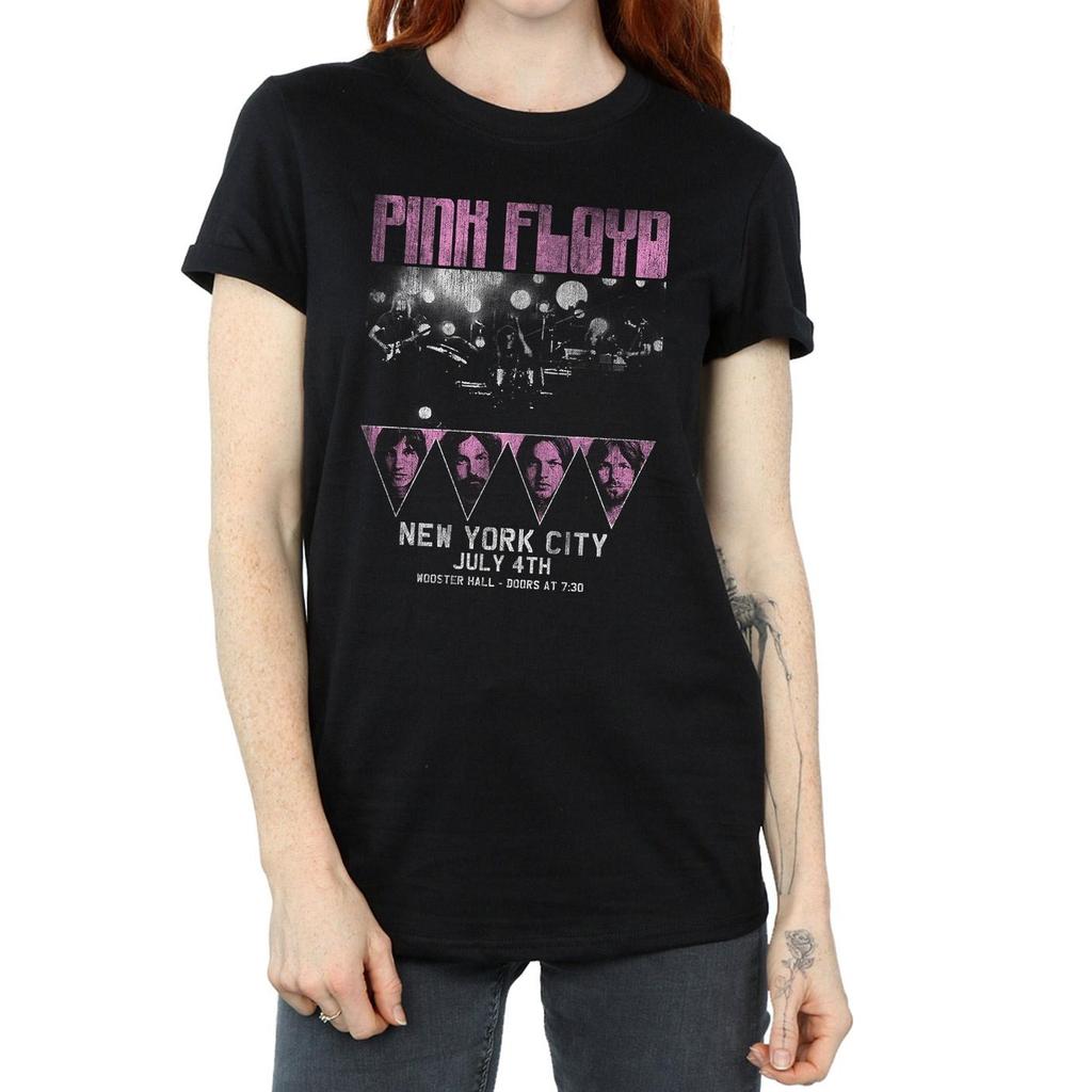 Pink Floyd Womens/Ladies Tour NYC Cotton Boyfriend T-Shirt