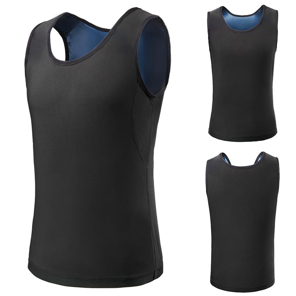 Спортивный жилет для мужчин Тренер для талии Костюм для сауны Горячие полимерные толстовки для похудения Формирователь тела Тренировочные майки Корректирующее белье Базовый слой для фитнеса