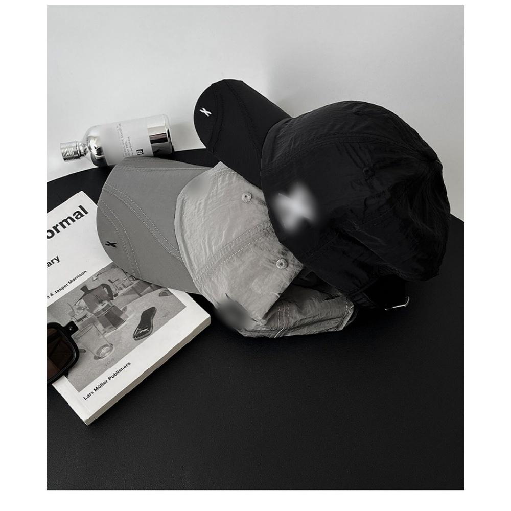 Cross-Print Quick-Dry Baseball Cap Unisex Sun Protection Cap Summer Letter Embroidery Lightweight and Quick-Dry Hat