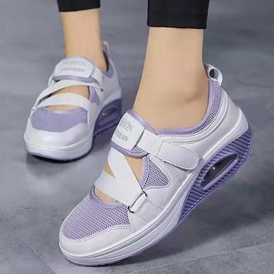 Кроссовки Lucyever Air Cushion Platform Sneakers Women, дышащая сетка, мягкая подошва, вулканизированная обувь, женская обувь на полой танкетке, размер 43