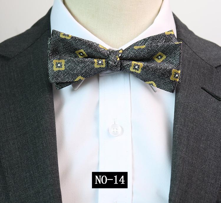 Узор Галстук-бабочка Мужской Банкетный Деловой Свадебный Жених Друг Жениха Джентльменский Костюм Студия Бордовый Темно-синий Бабочка