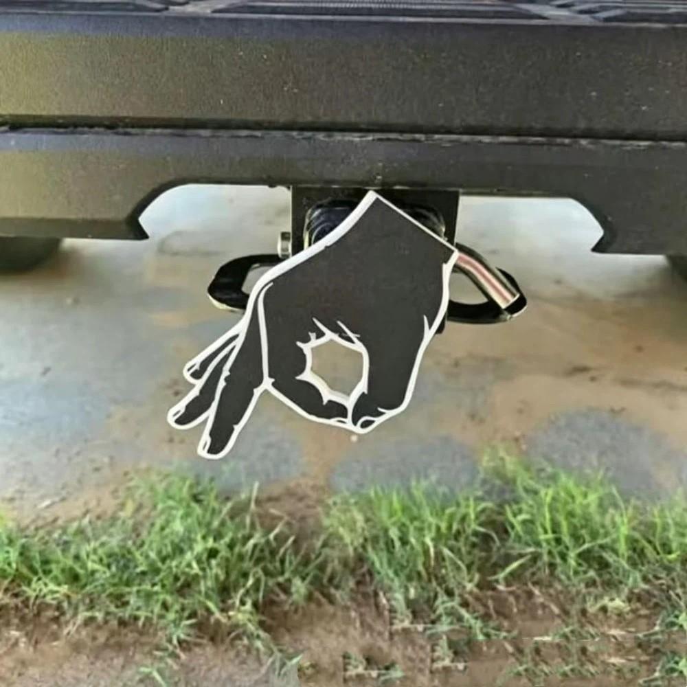 Circle Hand Pattern Trailer Receiver Cover Lightweight Material SUV Rear Cover Outdoor Adventures