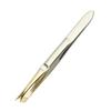 Stripe Stainless Steel Eyebrow Tweezers Slanted Flat Double Eyelid Tape Hair Removal Trimming Set