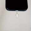 Подвеска-колпачок для мобильного телефона Cross Mobile Phone Dust Plug Alloy Pendant Black and White DIY Pendant Accessories