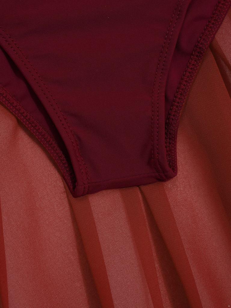 Детское гимнастическое танцевальное платье без рукавов для девочек, шифоновый лиф с рюшами, купальник, танцевальная одежда, костюм