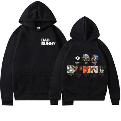 Худи с альбомом Bad Bunny DTMF для мужчин и женщин, оверсайз, пуловер, зимнее худи, подарок для фанатов, стильный свитер, новинка 2025 года, с длинным рукавом