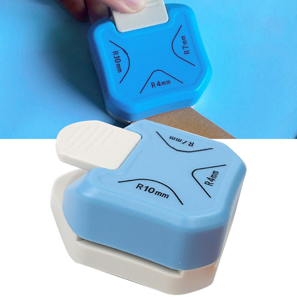 3 In 1 Paper Corner Rounder R4 R7 R10 Cutting Lever Handle Metal Plastic Corner Rounder Cutter Punch