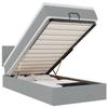 VidaXL Lit ottoman avec matelas gris clair 90x200 cm tissu 3311428