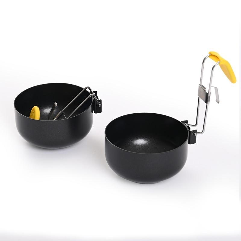 Foldable egg boiling device with handle+hook,stainless steel heating mold,heat-resistant silicone,egg boiling cooking accessorie