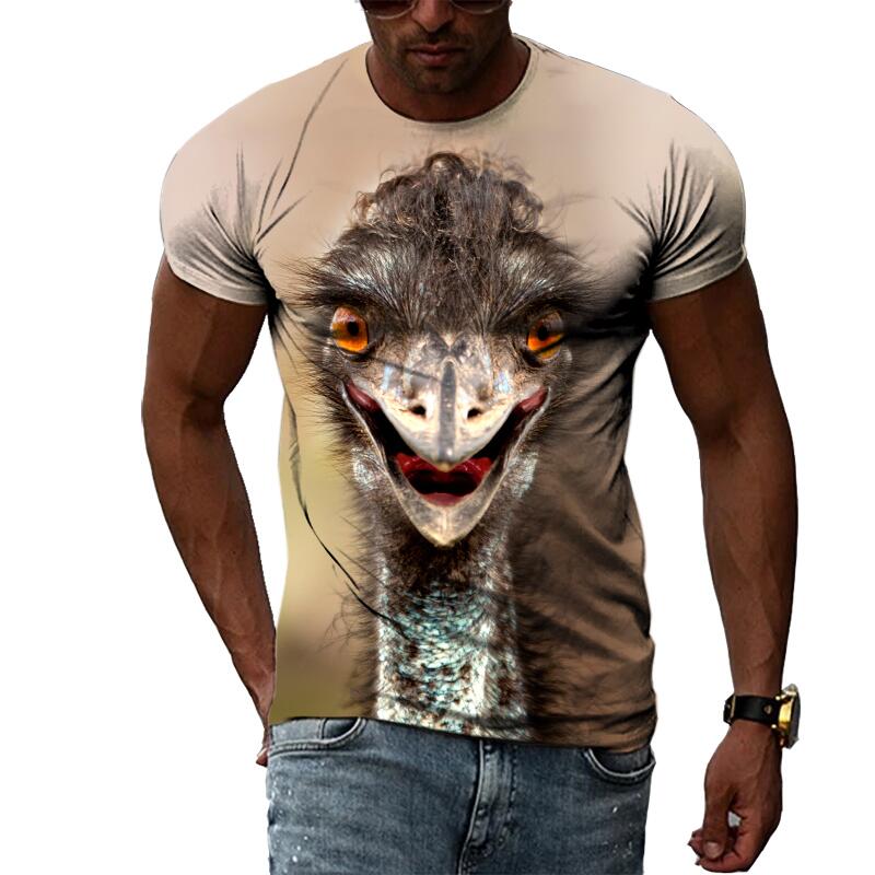 New Summer Fashion Animal Birds Eagle Graphic Men and Women T-shirt 3D Print Hip Hop Tee Personality Round Neck Short Sleeve Top