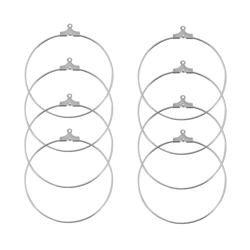 30Pcs Simple Iron Round Rings DIY Earrings Handmade Pendant Ring Jewelry Accessories