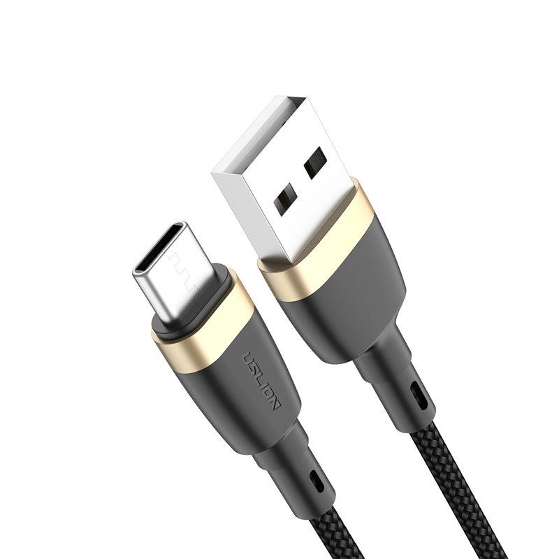 USLION Кабель USB Type C 3A для быстрой зарядки мобильного телефона Samsung Type-C Кабель USB C для зарядки