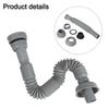 Easy Install Kitchen Sink Drain Pipe with Sealing Connector for Prevention