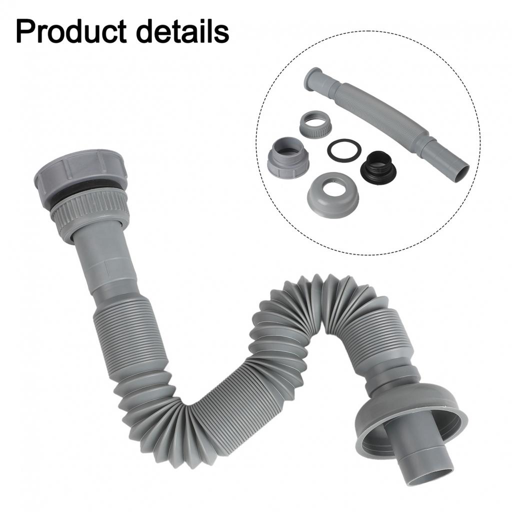 Easy Install Kitchen Sink Drain Pipe with Sealing Connector for Prevention