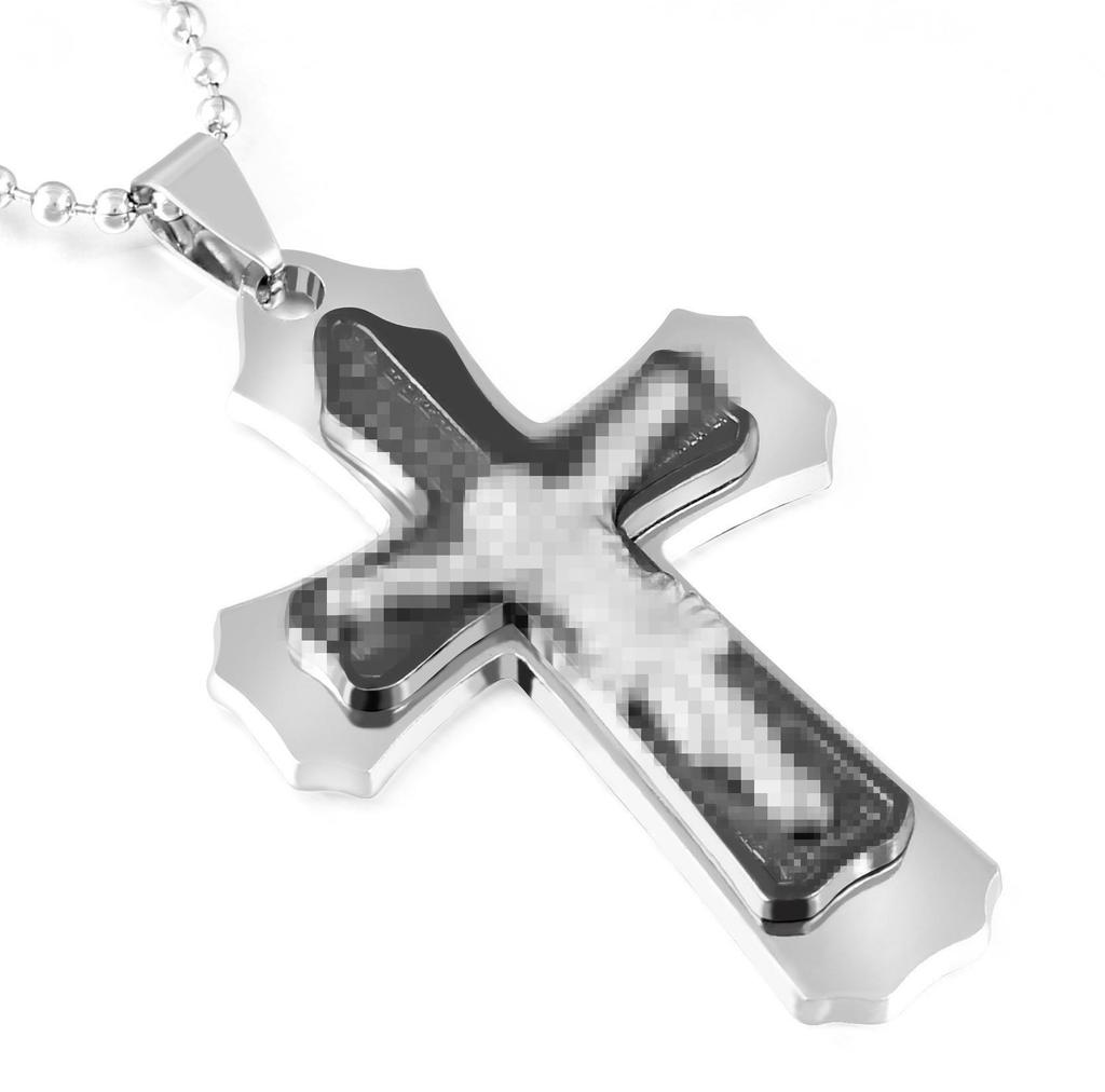 2024 Dark Knight Men's Diamond Cross Necklace