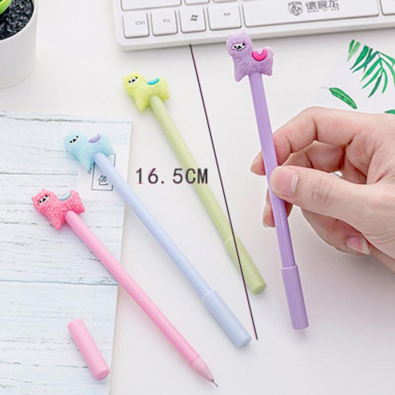 1 шт. гелевые ручки корейские мультяшные креативные гелевые ручки из альпаки для студентов, канцелярские принадлежности, черная ручка для подписи