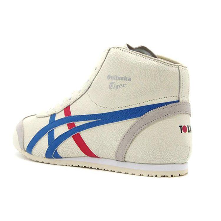 ONITSUKA TIGER Mexico Mid Runner Tokyo Unisex Sneakers White Blue THL328-0142