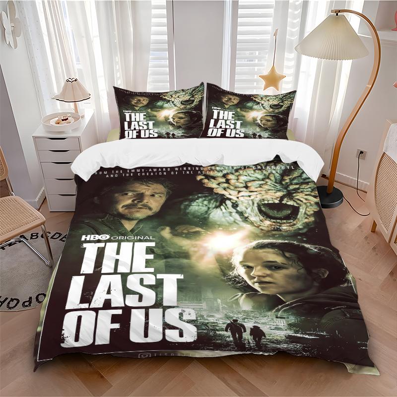3Pcs Survival Postapocalyptic World Bedding Set Quilt Cover Pillowcase Home Christmas Xmas Halloween Gift 1 Duvet Cover 2 Pillowcase M92478