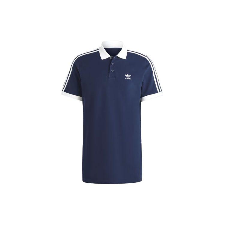 adidas Originals Adicolor Classics 3-полосная рубашка поло с цветными блоками Мужские топы темно-синие II5776