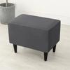 Solid Color Footstool Cover Stretch Cheaper Spandex Footrest Covers Elastic Non Slip Relax Foot Stool Slipcovers for Living Room