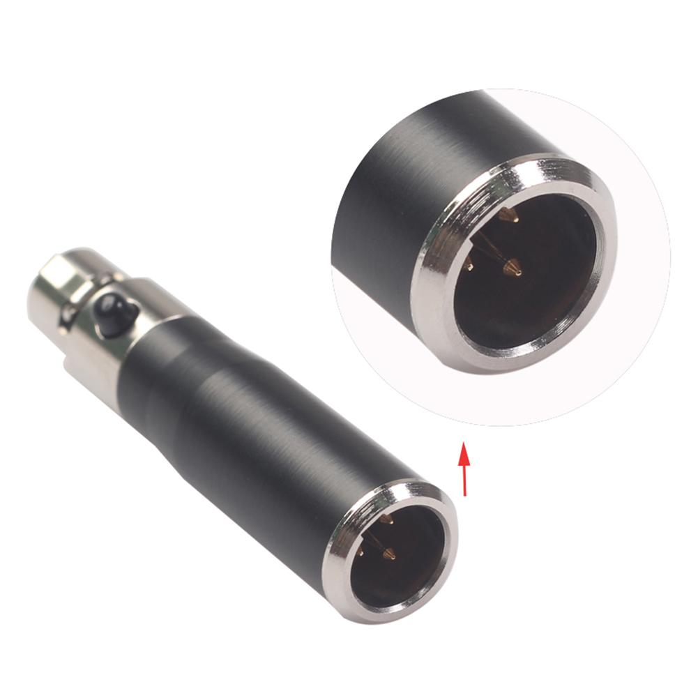 Mini XLR 3 4 Pin Female Mini Connector Audio Adapter Audio Connector Adapter Gold-plated Microphone Audio Equipment