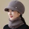 Новая женская зимняя шапка Модный теплый комплект Плюшевая подкладка из искусственного меха Теплые шапки для женщин Повседневная шапка-бини из кроличьего меха Зимняя уличная вязаная шапка Костюм