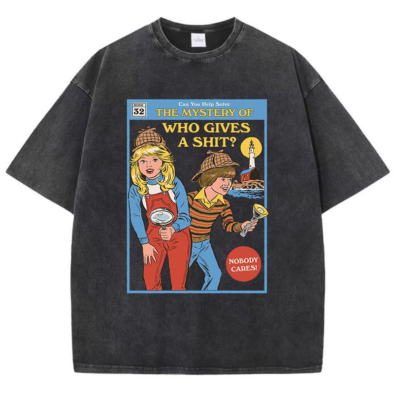 Футболка Who Gives A Shit Printing Cotton Wash для женщин, дышащая, крутая, уличная, повседневная, модная, с коротким рукавом, мягкая, с круглым вырезом