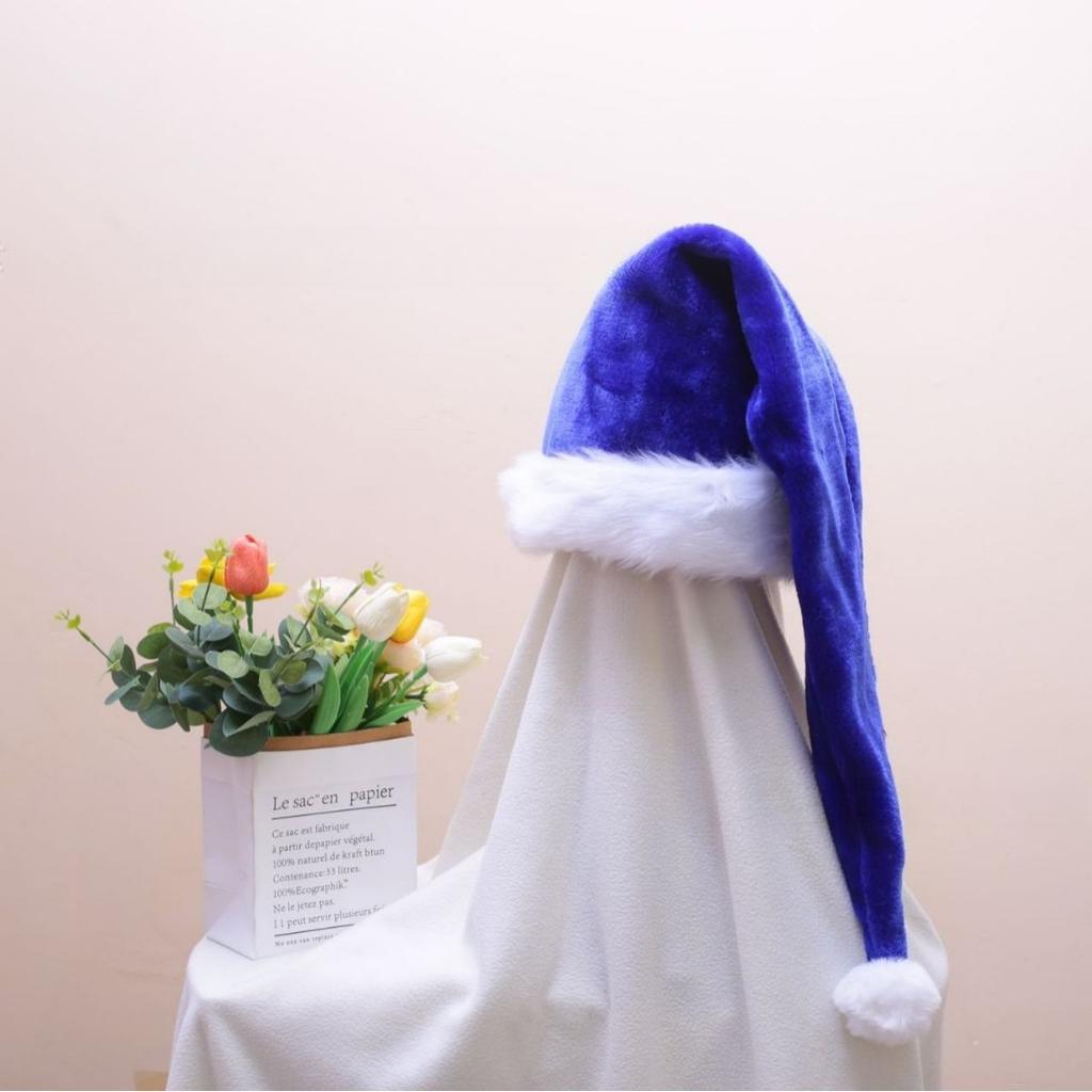 Шапка Санты с длинным хвостом, Доступно несколько цветов, Забавная рождественская шапка для рождественской вечеринки, Праздничное украшение, Подарок для взрослых и детей