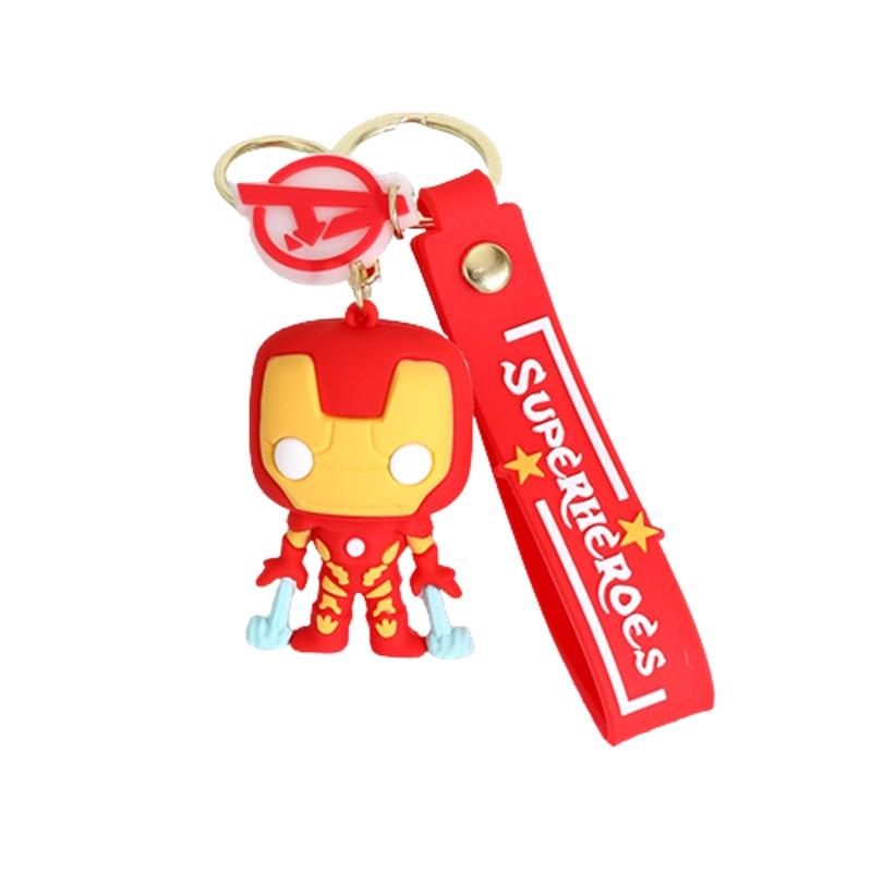 Мультяшный Marvel Капитан Америка Человек-паук Силиконовый брелок-подвеска Бэтмен Супергерой Маленький подарок