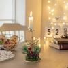 Christmas Golden Wrought Iron Candle Holder Window Table Decor Arrangement Christmas Decorations for Home Xmas Ornaments