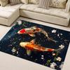 1Pcs Anti Fatigue Kitchen Rugs Koi Fish Petal Print Waterproof Non-Slip Thick Cushioned Kitchen Mat Heavy Duty Comfort Standing Mat for Kitchen