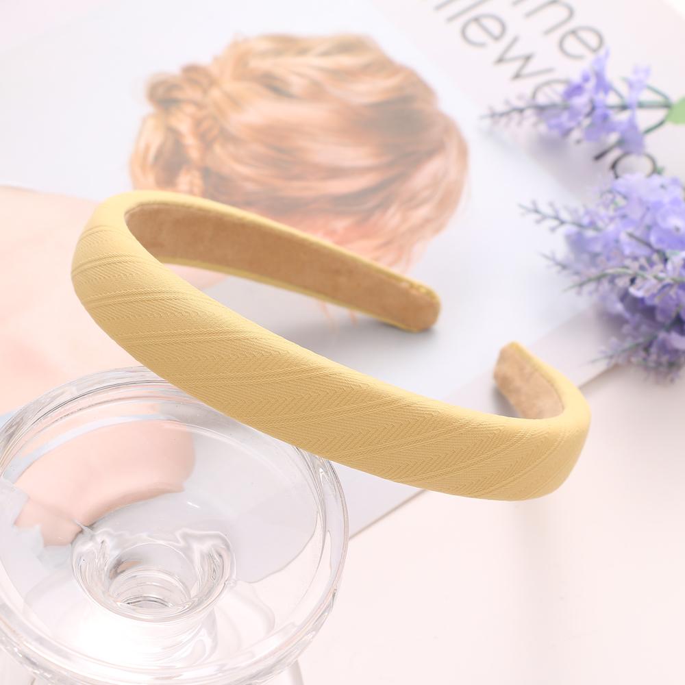 Простая утолщенная повязка для волос, однотонная разноцветная повязка на голову для девочек, корейская свежая повязка на голову, женские модные аксессуары для волос